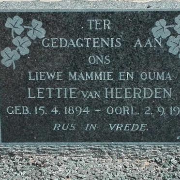 HEERDEN Lettie, van 1894-1973