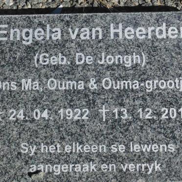 HEERDEN Kobie, van 1918-1981 &amp; Engela DE JONGH 1922-2012