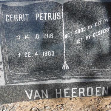 HEERDEN Gerrit Petrus, van 1916-1983