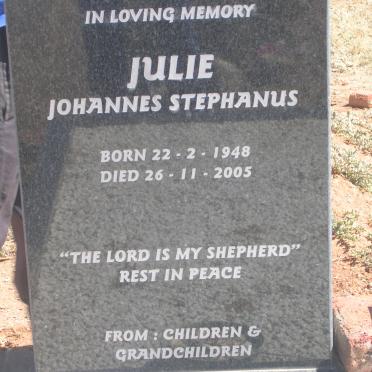 JULIE Johannes Stephanus 1948-2005