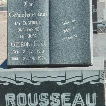ROSSEAU Gideon C.J. 1910-1974 &amp; Magdalena C. 1913-1978
