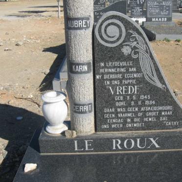 ROUX Vrede, le 1945-1984