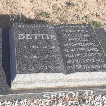 SEBOLAL Bettie 1927-2007