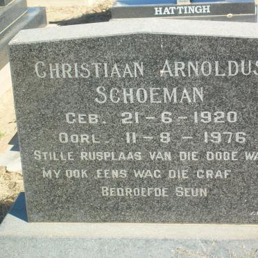 SCHOEMAN Christiaan Arnoldus 1920-1976