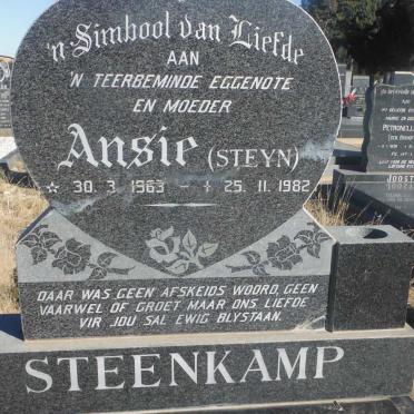 STEENKAMP Ansie nee STEYN 1963-1982