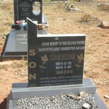 SON Lenah Selinah 1952-2004