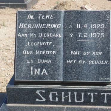 SCHUTTE Christiaan 1917-1986 &amp; Ina 1927-1975