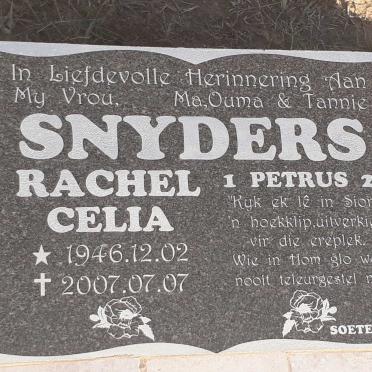 SNYDERS Rachel Celia 1946-2007