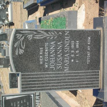 SINDEN John Stephen 1903-1990 &amp; Johanna Susanna Maria 1905-1984