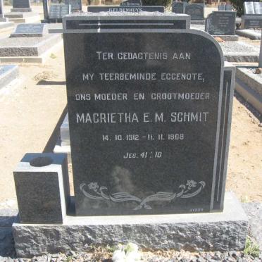 SCHMIT Magrietha E.M. 1912-1968
