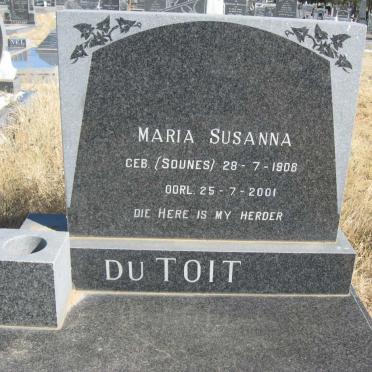 TOIT Maria Susanna,du nee SOUNES 1908-2001