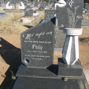 TOIT Philip, du 1944-1987