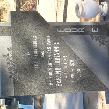 FOURIE Barend Johannes 1945-1976
