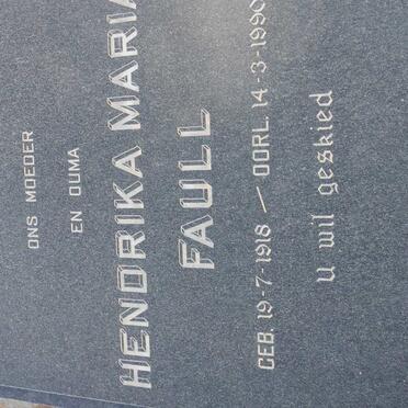 FAULL Hendrika Maria 1918-1990