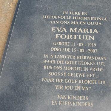 FORTUIN Eva Maria 1919-2007