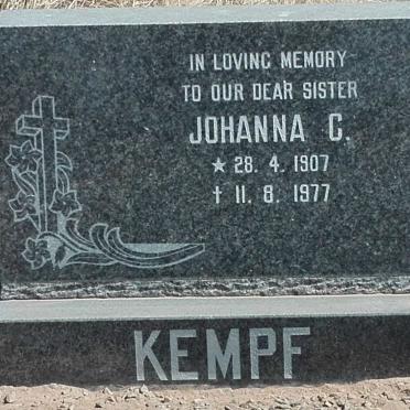 KEMPF Johanna C. 1907-1977