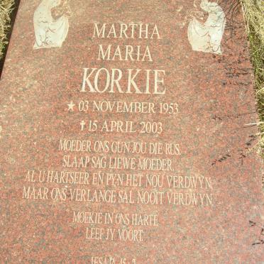KORKIE Martha Maria 1953-2003