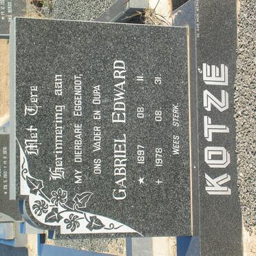 KOTZÉ Gabriel Edward 1897-1978