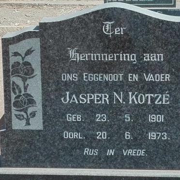 KOTZÉ Jasper N. 1901-1973