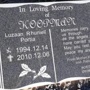 KOOPMAN Luzaan Rhuniell Portia 1994-2010