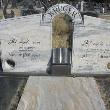 KRUGER George Philipus 1929-2007 &amp; Alletta Johanna BOTES 1932-1988