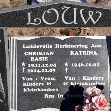 LOUW Chrisjan 1944-2014 &amp; Katrina 1946-