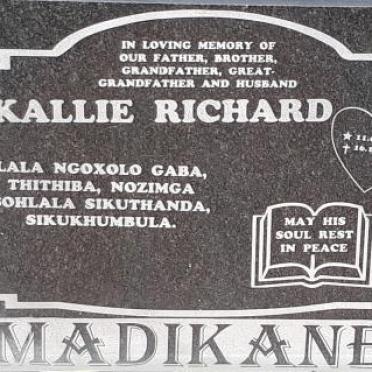 MADIKANE Kallie Richard 1942-2016