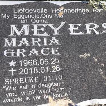 MEYERS Maria Grace 1966-2018