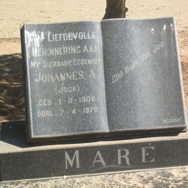 MARÉ Johannes A. 1908-1970 &amp; Anna G.E. RADEMAN 1902-1971