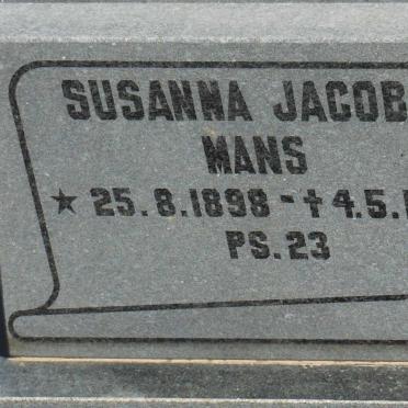MANS Susanna Jacoba 1898-1975