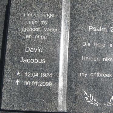 MERWE David Jacobus, van der 1924-2009 &amp; Anna Susanna 1933-