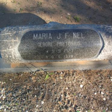 NEL Maria J.F. nee PRETORIUS 1927-1978