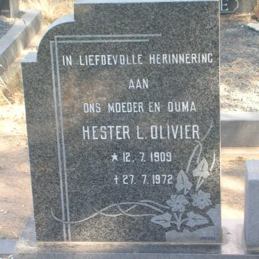 OLIVIER Hester L. 1909-1972