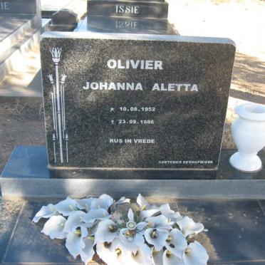 OLIVIER Johanna Aletta 1952-1986