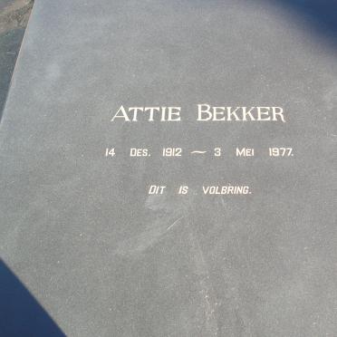BEKKER Attie 1912-1977