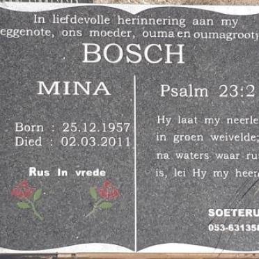BOSCH Mina 1957-2011