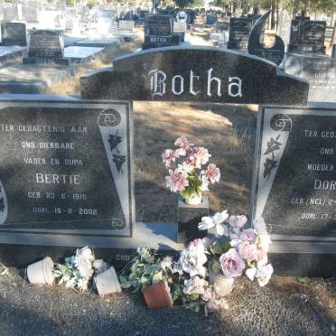 BOTHA Bertie 1918-2002 &amp; Doris NEL 1919-1992