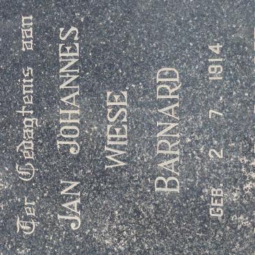 BARNARD Jan Johannes Wiese 1914-1975