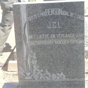 BENSON J.C.L. 1900-1969