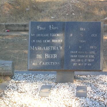BEER Margaretha W., de nee CARSTENS 1931-1975