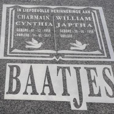 BAATJES William Japtha 1958- &amp; Charmain Cynthia 1959-2017