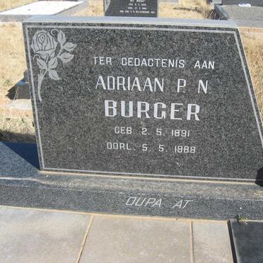 BURGER Adriaan P.N. 1891-1988 