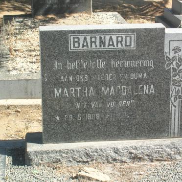 BARNARD Francois Johannes 1904-1970 &amp; Martha Magdalena VAN VUUREN 1908-