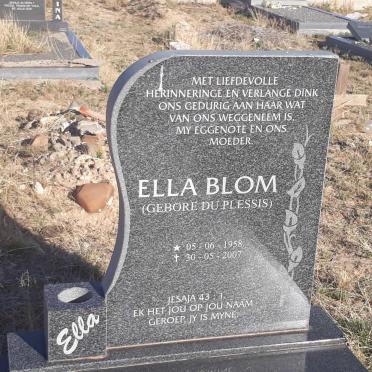 BLOM Ella nee DU PLESSIS 1958-2007