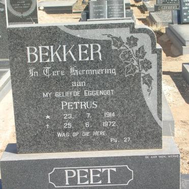BEKKER Petrus 1914-1972 