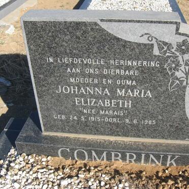 COMBRINK Johanna Maria Elizabeth nee MARAIS 1915-1985