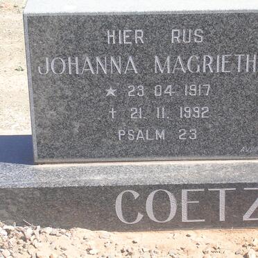 COETZEE Johanna Magrietha 1917-1992