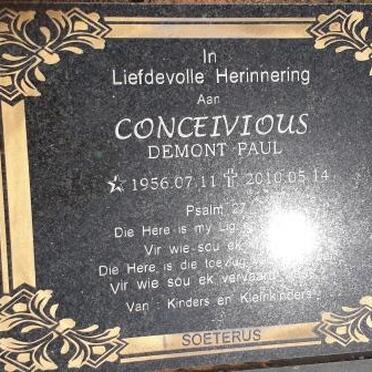 CONCEIVIOUS Demont Paul 1956-2010