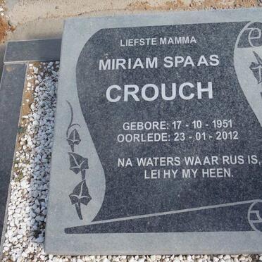 CROUCH Miriam Spaas 1951-2012
