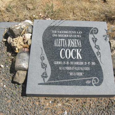 COCK Aletta Josiena 1917-2003